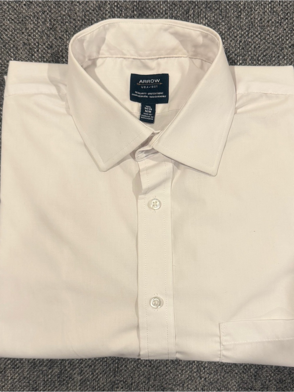 Arrow Men's White Dress Shirt - Point Collar